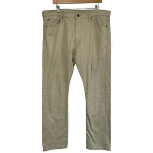 Levi's 513 Slim Straight Denim Jeans Khaki Color Size 38 Men’s